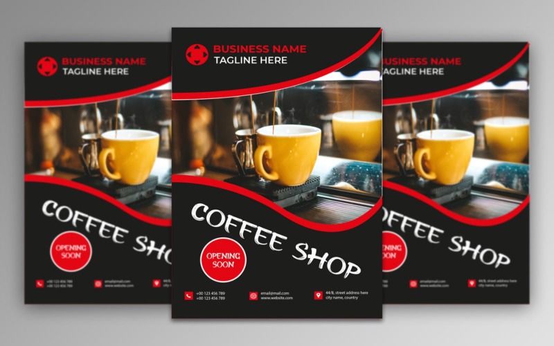 Coffee Shop Flyer Template Corporate Identity