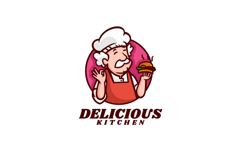 Delicious Kitchen Cartoon Logo Logo Template