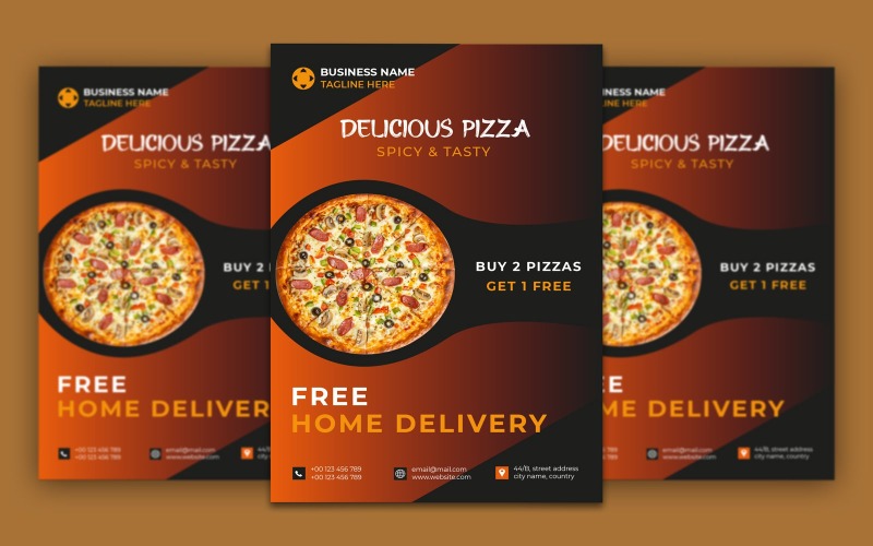 Delicious Pizza Flyer Template Corporate Identity