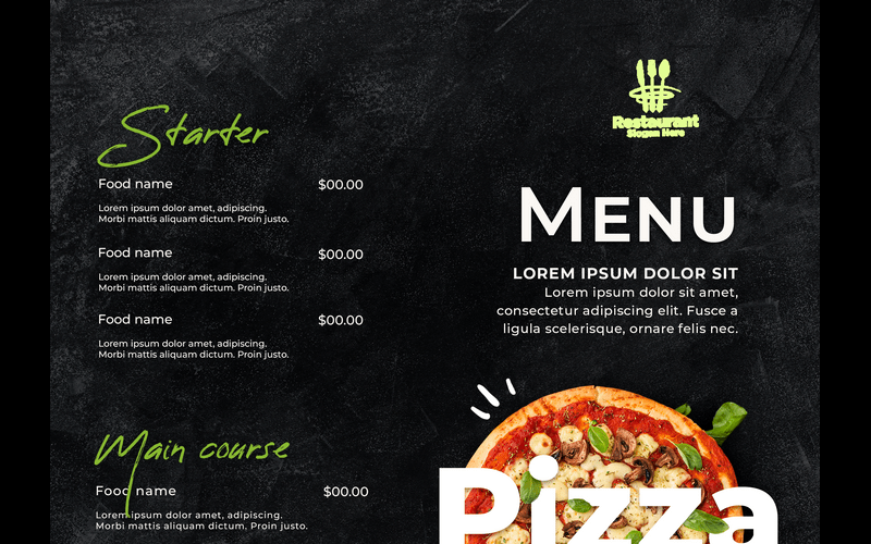 Fast Food exclusive Food Menu Corporate Identity