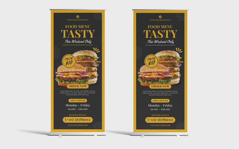 Food Rollup Banner Template Corporate Identity