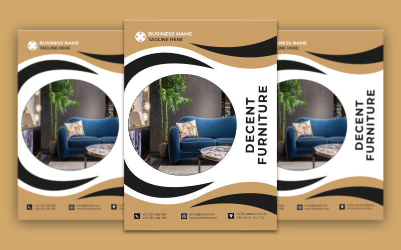 Furniture Showroom Flyer Template Corporate Identity