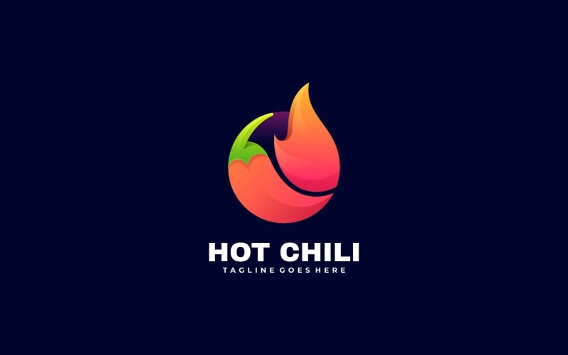 Hot Chili Gradient Color Logo Logo Template