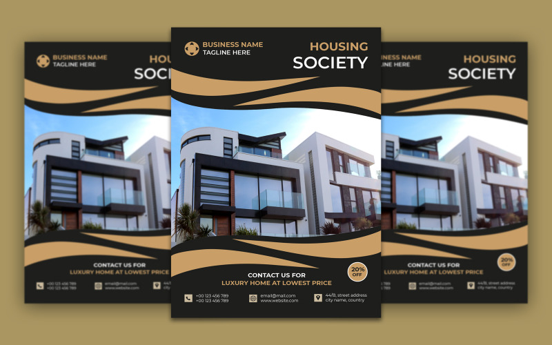 Housing Society Flyer Template Corporate Identity