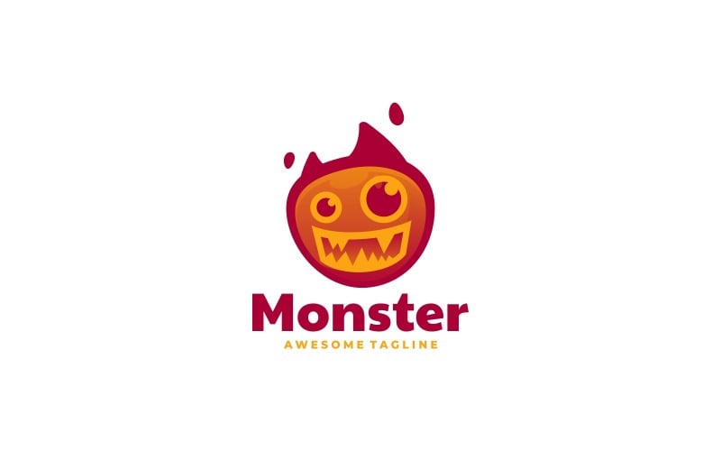 Monster Gradient Logo Style Logo Template