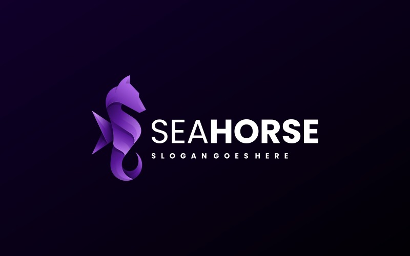Seahorse Gradient Logo Style Logo Template