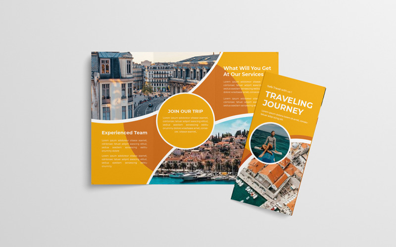 Travel Trifold Brochure Template Corporate Identity