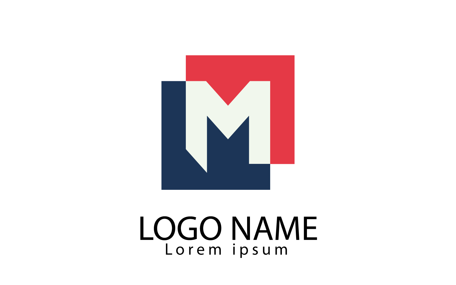 Unik och kreativ M-logotypdesign