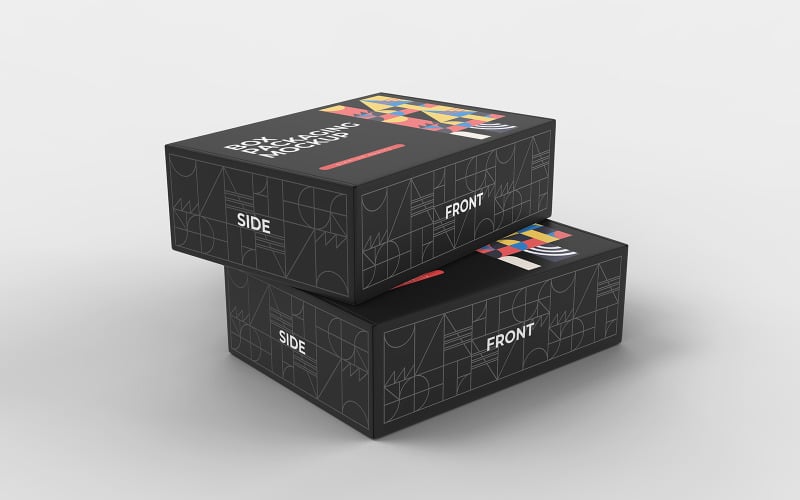 Box Packaging Mockup PSD Template Vol 53 Product Mockup