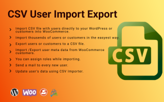 CSV User Customer Export-Import WordPress Plugin