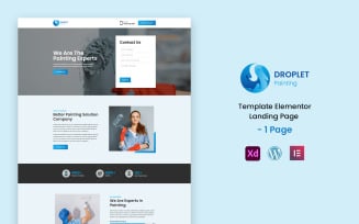 Droplet Painting - Paint Services Ready to use Elementor Landing Page Template