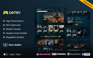 Gamey - Online Game Elementor WooCommerce Theme