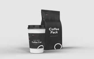 Take Away Coffee Cup Mockup Template Vol 09