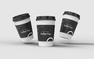 Take Away Coffee Cup Mockup Template Vol 12