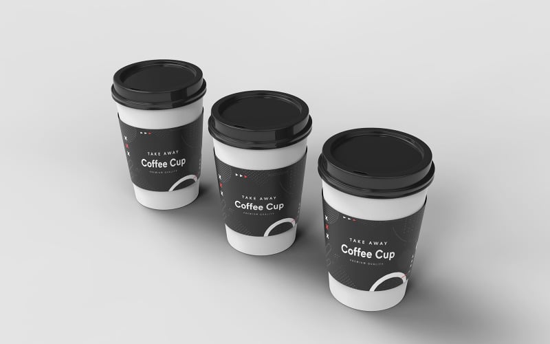 Take Away Coffee Cup Mockup Template Vol 25 Product Mockup