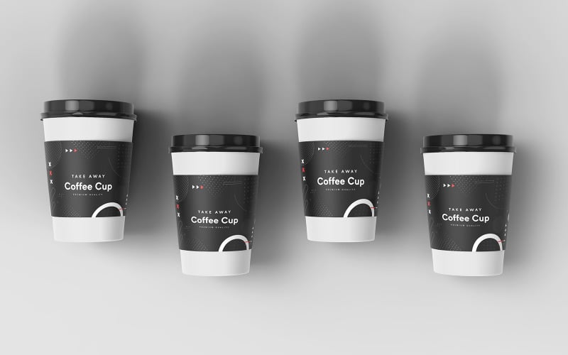 Take Away Coffee Cup Mockup Template Vol 28 Product Mockup
