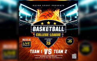 Basketball Tournament Social Media banner template