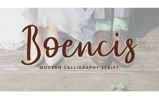 Boencis Modern Calligraphy Script Font - Boencis Modern Calligraphy Script Font