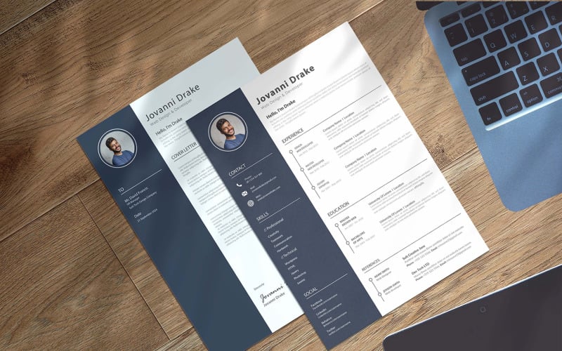 Jovanni Drake Resume + Cover Letter Template- FREE Resume Template