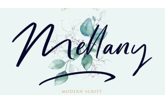 Mellany Modern Script Font - Mellany Modern Script Font