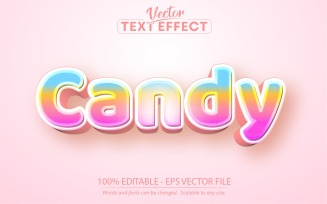 Candy - Editable Text Effect, Cartoon Text Style, Graphics Illustration