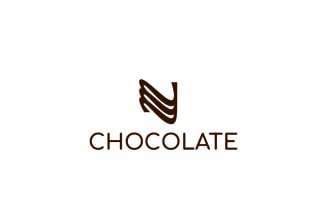 Chocolate Factory Letter N Elegant Logo