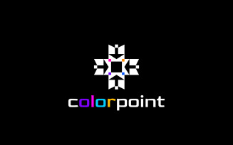 Color Point Negative Arrow Logo