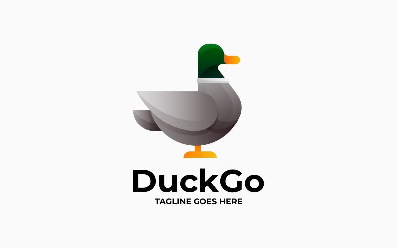 Duck Gradient Logo Design Logo Template