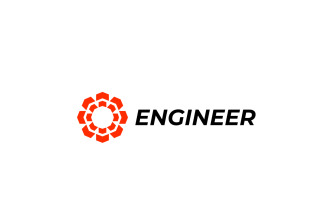 Engine Machine Round Abstract Industrial Logo