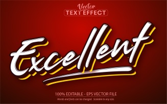 Excellent - Editable Text Effect, Minimalistic Text Style, Graphics Illustration