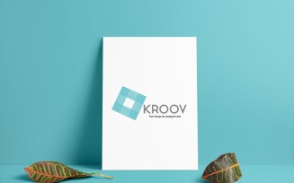 Geometric Shape Kroov Logo Template