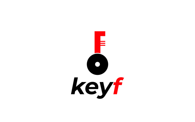 Key F Clever Smart Logo Design Logo Template