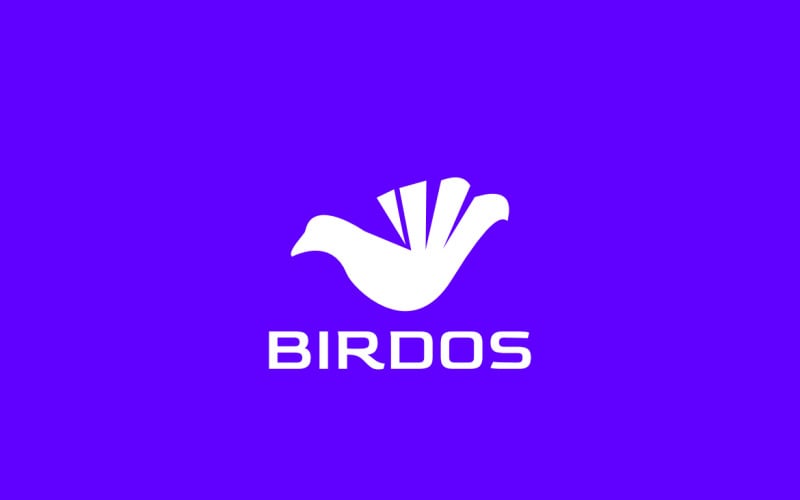 Silhoutte Bird simple abstract flat illustration Logo Logo Template