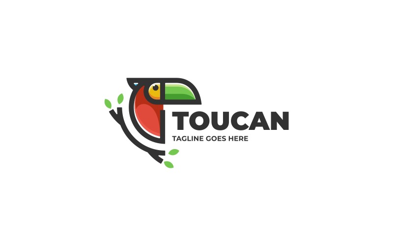 Toucan Bird Simple Mascot Logo Style Logo Template