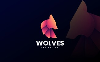 Wolf Gradient Logo Design