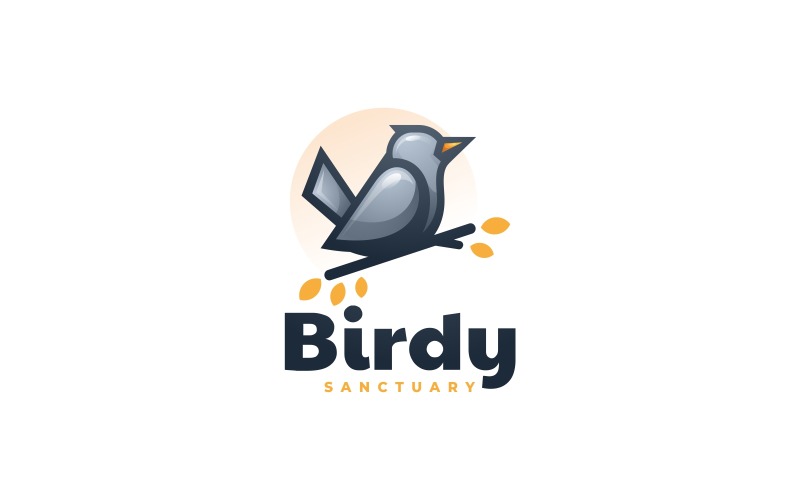 Bird Gradient Mascot Logo Logo Template