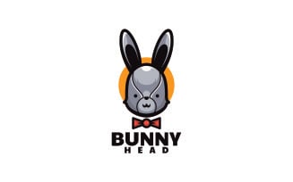 Bunny Head Simple Mascot Logo