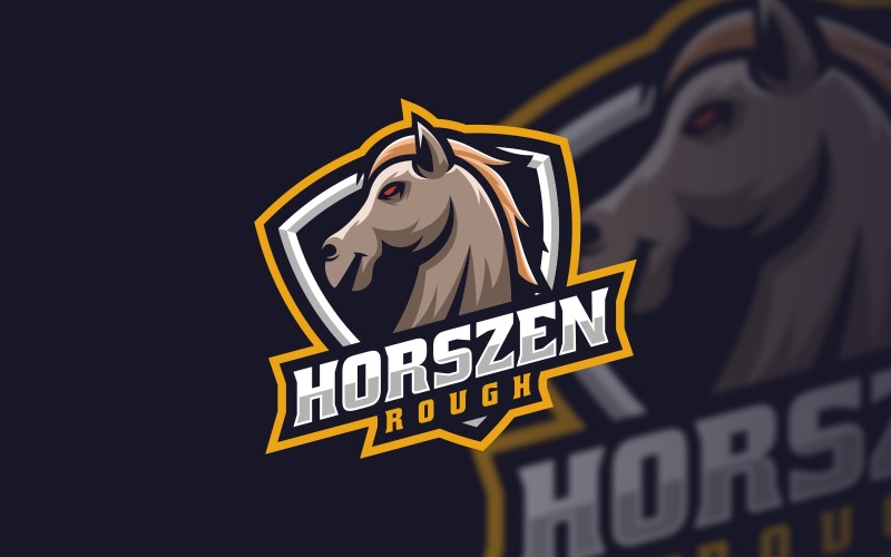 Horse Rough Sport and E-Sports Logo Logo Template
