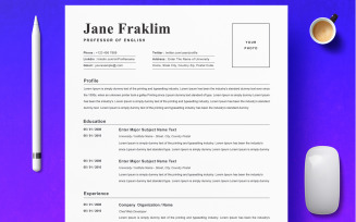 Jane Fraklim / Resume Template