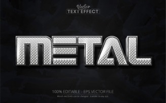Metal - Editable Text Effect, Metallic And Silver Text Style, Graphics Illustration