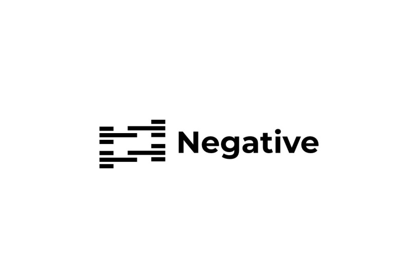 Negative Space N Letter Logo Logo Template