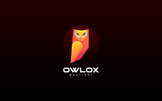 Owl Gradient Color Logo Design