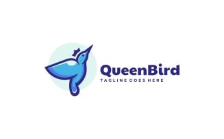 Queen Bird Simple Mascot Logo