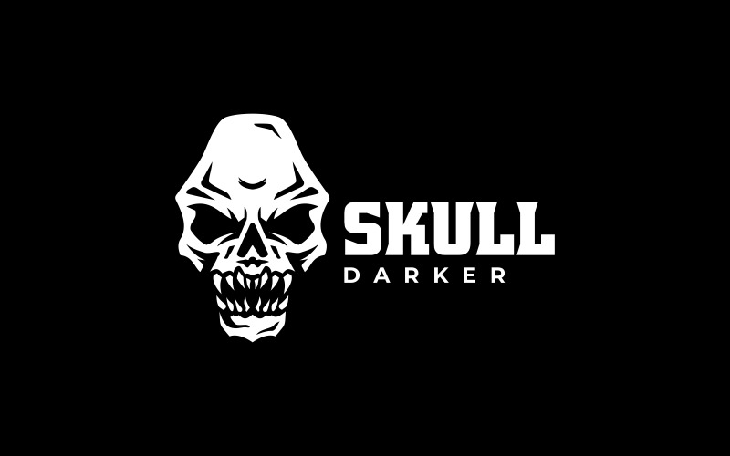 Skull Silhouette Logo Style Logo Template