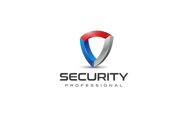 3D-Security Shield Logo Template