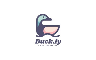 Duck Simple Mascot Logo Template