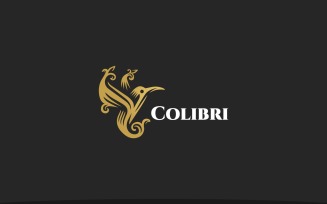 Elegant Colibri Bird Logo Template