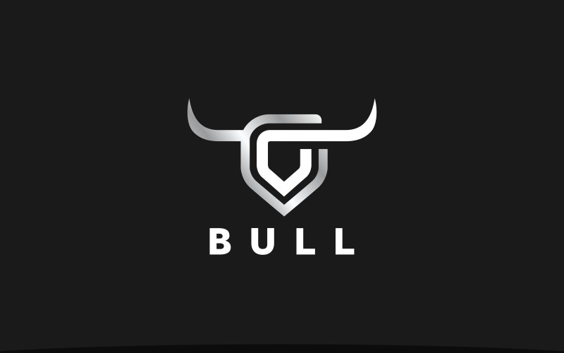 Modern Bull Security Logo Logo Template