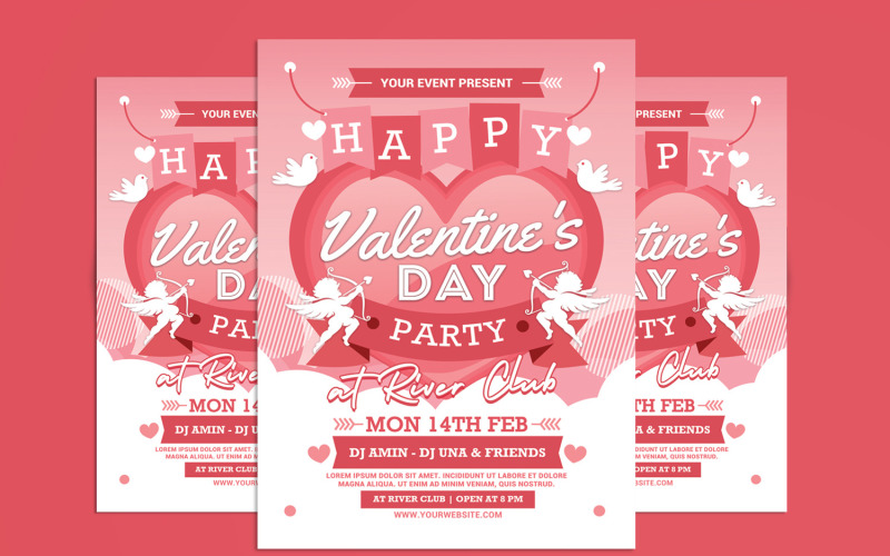 Valentine's Day Flyer Template Corporate Identity