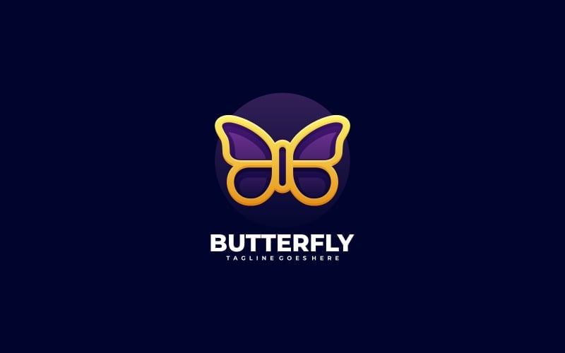 Butterfly Line Art Logo Design Logo Template